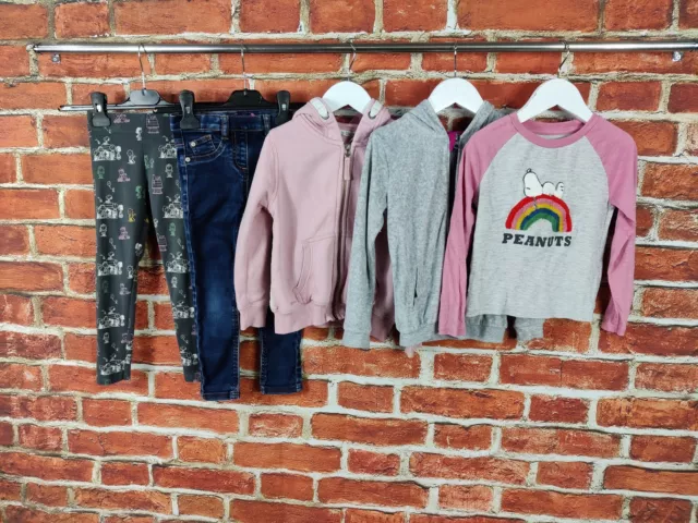 Felpa Con Cappuccio Ragazze Età 4-6 Anni Next M&S Ecc Jeans Leggings 116Cm