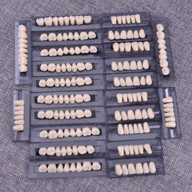168pcs Résine Acrylique Prothèse 23# Dent Supérieurs Inférieur Ombre Dentaire A2
