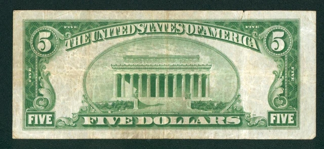 $5 1934 LGS LIME ((LIGHT GREEN SEAL)) Federal Reserve Note CURRENCY AUCTIONS 3