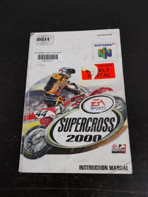 Supercross 2000 Nintendo 64 N64 Manual Booklet Only