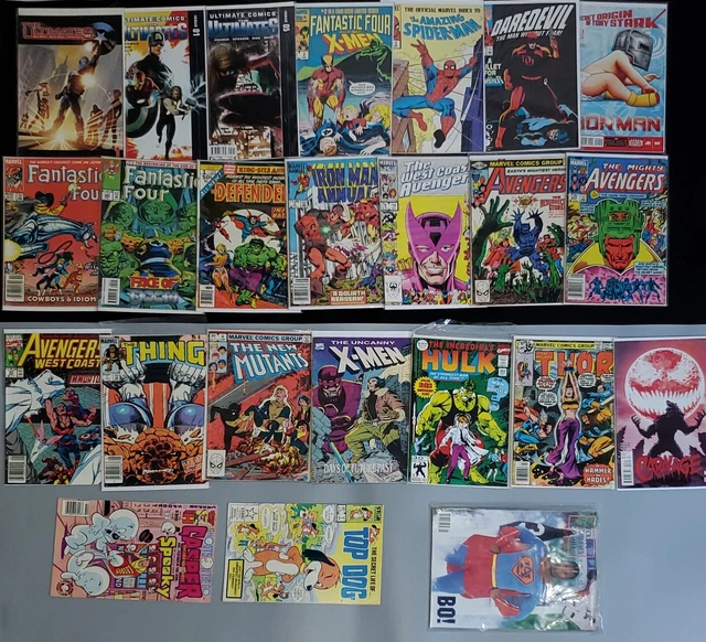 Vintage Comic Lot 70s 80s & Up Thor Fantastic 4 Avengers Spiderman Xmen Hulk +++