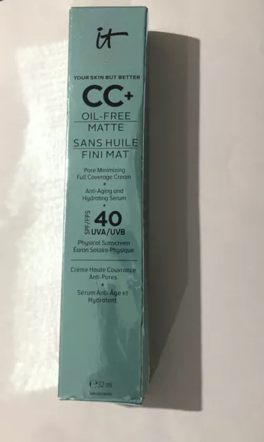 It Cosmetics Your Skin but Better Cc + sans Huile Mate SPF 40, M