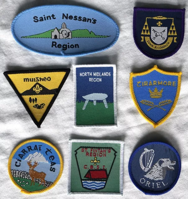 8 Different Irish Scout Badges Region District Ireland Scouting Ireland