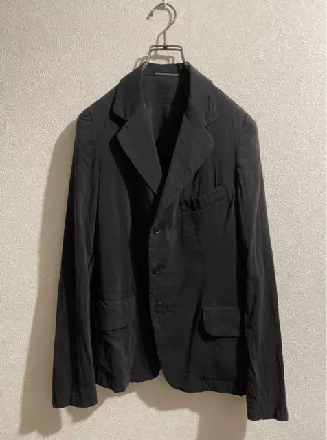 Y'S Yohji Yamamoto Washed Silk Tailored Jacket
