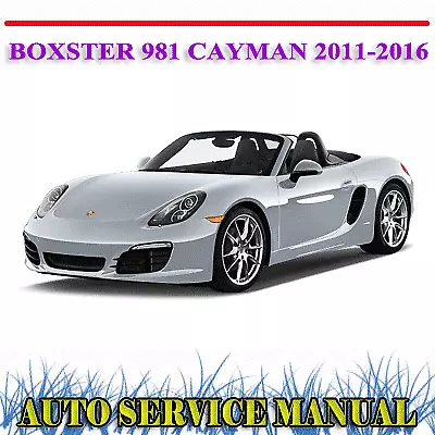 Porsche Boxster 981 Cayman 2011-2016 Workshop Service Repair Manual ~ Dvd