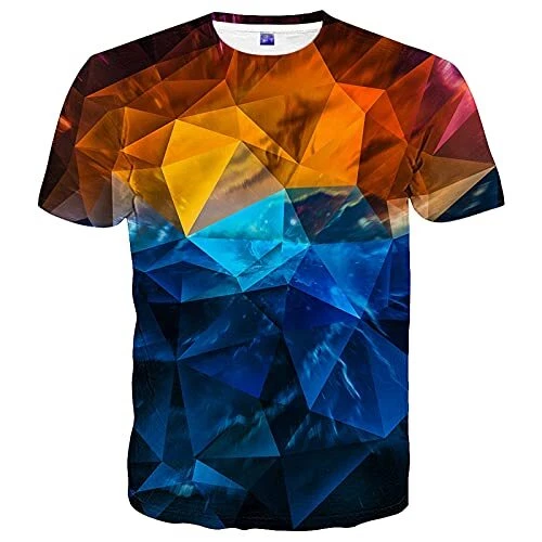 Colorful Men Women Shirts Unisex Fashion T-Shirt 3D Novelty Print