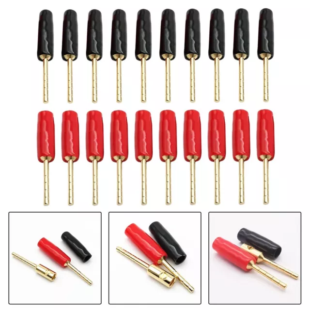 Easy and Durable 20x2mm Needle Type Banana Plugs for Old Speaker Connections