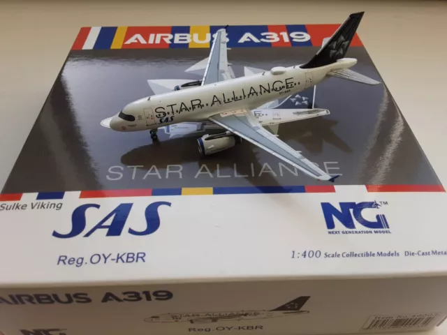 NG-Models 1:400 Airbus A319-100 SAS Scandinavian Airlines "Star Alliance" OY-KBR