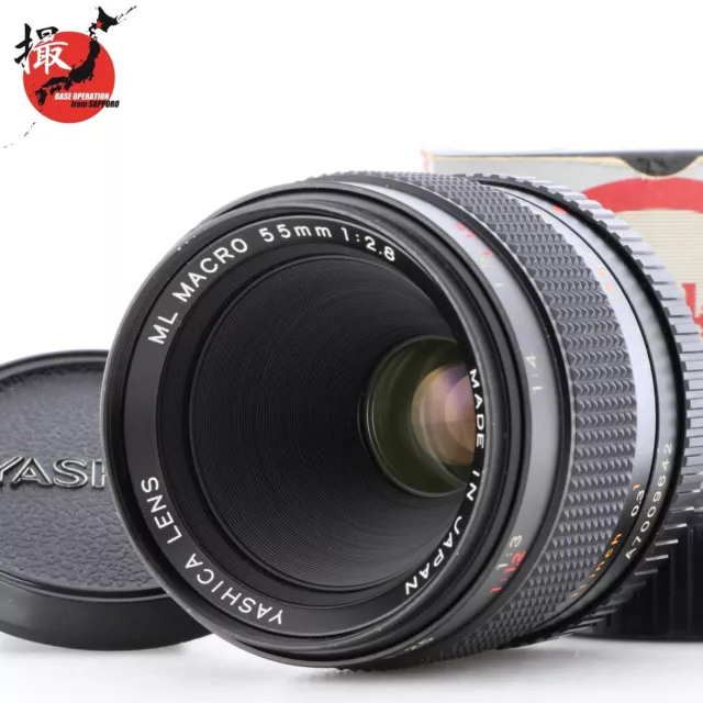 Yashica ML Macro 55mm f2.8 Contax Mount Lens MINT JAPAN w/ Cross Filter for RTS