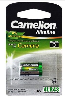 Camelion 4LR43 Batería Alcalina Especial para Cámara PX27 6V LR43 Exp 2026 Nuevo 