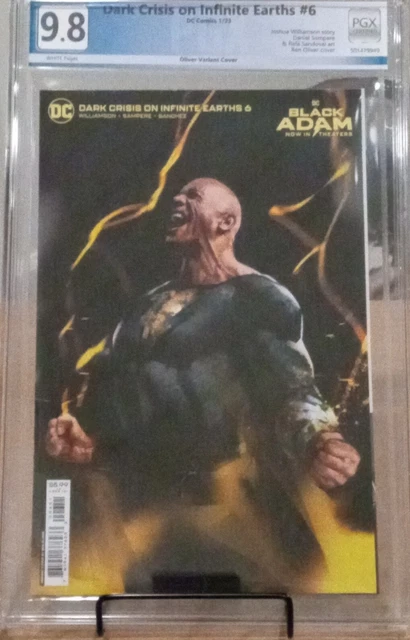 Dark Crisis #6 PGX 9.8 not CGC Var Black Adam Dwayne Johnson Graded Comic Book
