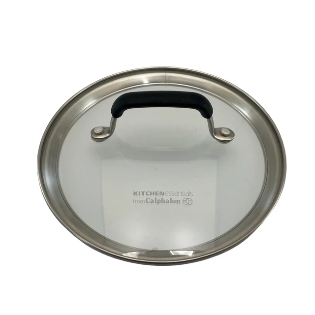 Calphalon Cooking Essentials Replacement Lid Glass Stainless Steel 7-3/4" Inside
