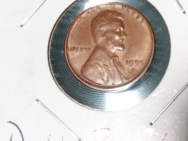 MINT ERROR COIN 1955 s Lincoln Wheat 1c Copper Penny Double Rim