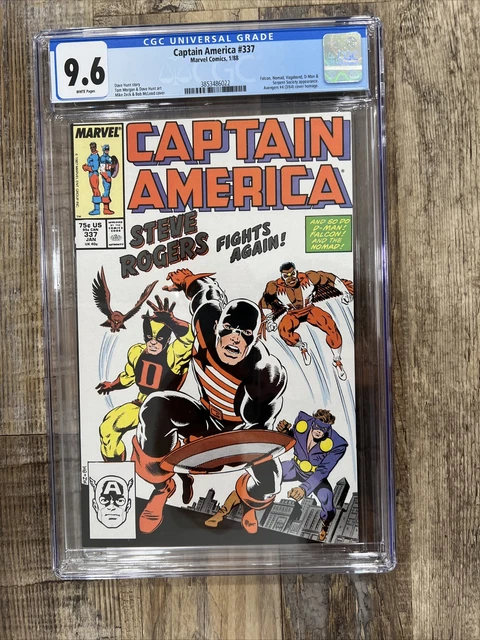 Captain America 337 CGC 9.6 Marvel 1/88 White Pages