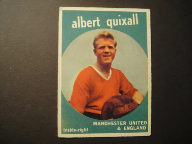 A&Bc Gum Footballers Black Back 1960 #23 Albert Quixall Manchester United
