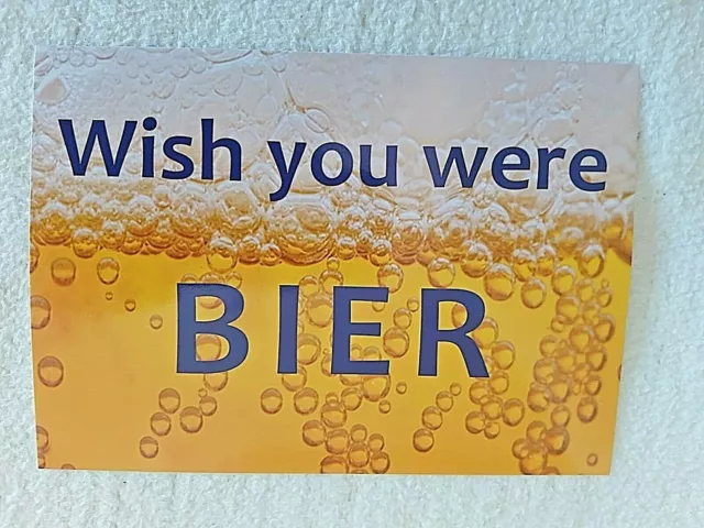 Postkarte "Wish you were BIER" Humor Satire Party Stimmung