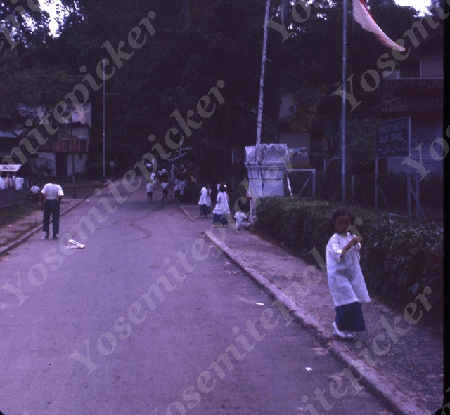 Sl68 Original slide 1960's  Hong Kong  children school uniform 480a