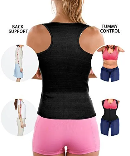WOMENS' SAUNA SUIT Workout Sweat Body Shaper Small Black Sauna Suit $41 ...