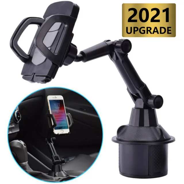 Upgraded Version Universal Adjustable Car Mount Cup Cradle Holder For Cell Phone