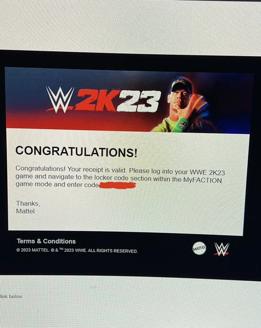 WWE 2K23 ACTION figure John Cena code 35.00 PicClick