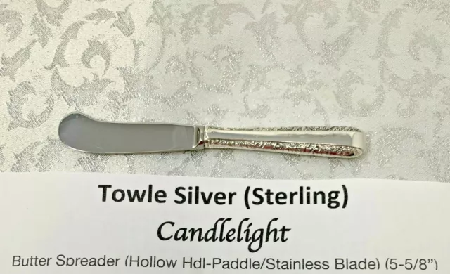 Towle Sterling Silver CANDLELIGHT Silverware CHOICE Flatware NO MONOGRAM 19-1551