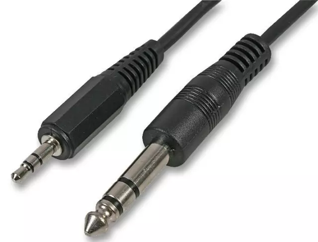 1.8m 6.35mm to 3.5mm Jack Small Big Audio Cable Stereo Plug 6.3mm 1/4 Inch Lead