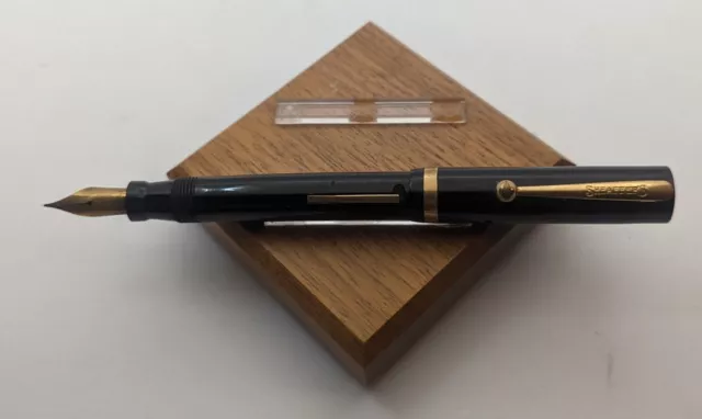 1920's Sheaffer Lifetime Flat-top Fountain Pen, Black Radite, 14k Monotone Nib