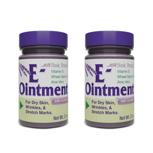 Basic Brands Vitamin E  Ointment, 2 oz, Lavender (Pack of 2)