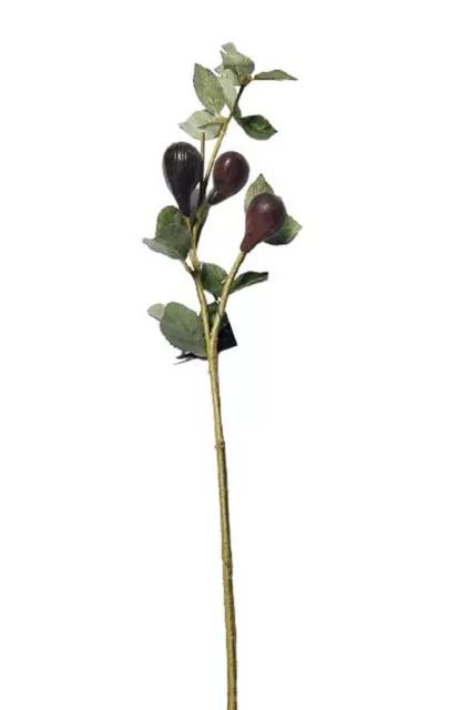 Branche de Figuier artificiel avec 3 grosses figues factice H 60 cm tres realis