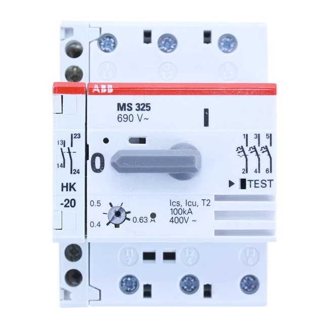 Abb Ms325-0.63Hk20 Ms325-0.63 Ms325 Manual Motor Starter & Contact Block