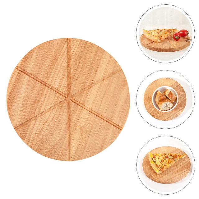 Bamboo Pizza Board Storage Tray Round Cutting Board Snack Cheese Wood Cake Plate