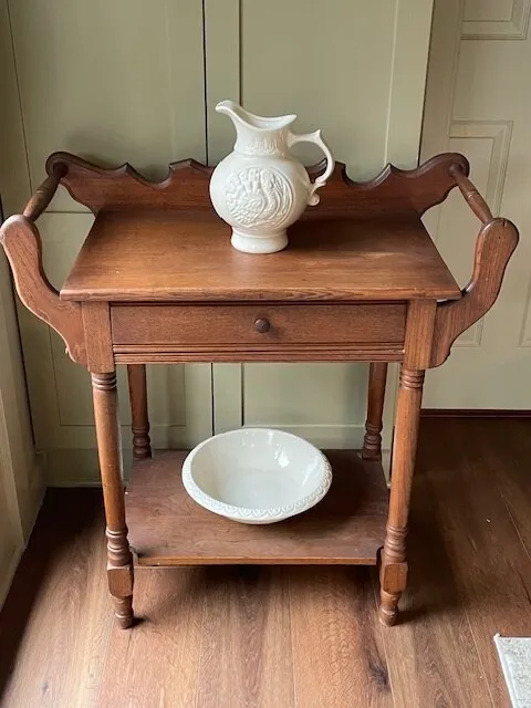 Antique Wash Stand Basin with Towel Racks circa 1910