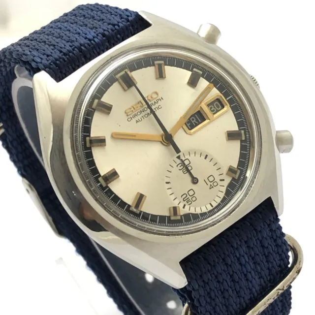 Orologio da polso vintage da uomo Seiko Chronograph 6139-6005 automatico da...