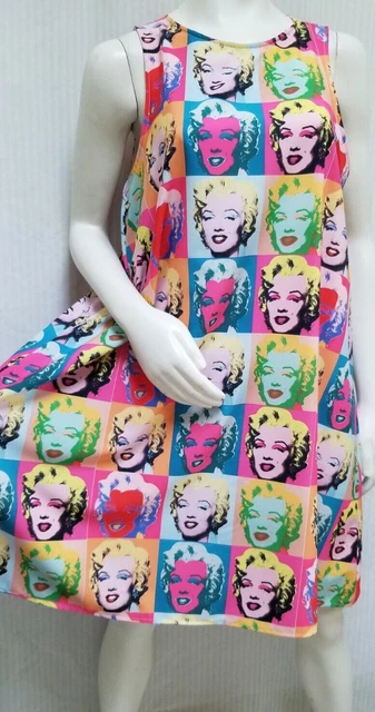 Andy Warhol pop art Marilyn Monroe Print A-Line Sleeveless Dress - Size XL - EUC Andy Warhol pop art Marilyn Monroe Print A-Line Sleeveless Dress - Size XL - EUC