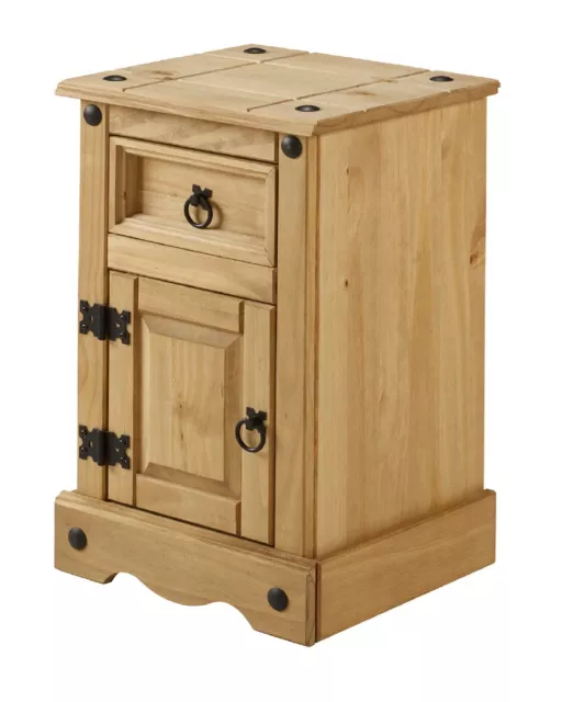 Corona Bedside Cabinet Pot Cupboard Table Mexican Pine by Mercers Furniture® 2