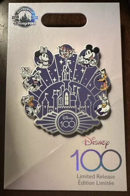 Disney Cast Exclusive Pin 100th Anniversary Mickey Minnie Mouse Chip Dale Donald