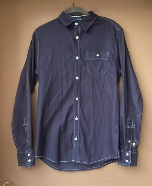 Descendant of Thieves Dres Ladro Blue Long Sleeve Button Shirt Men’s Size Small