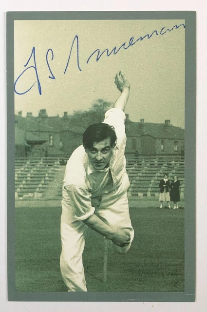 Fred Trueman signed photo 5.25x3.25" - Cricket Legend
