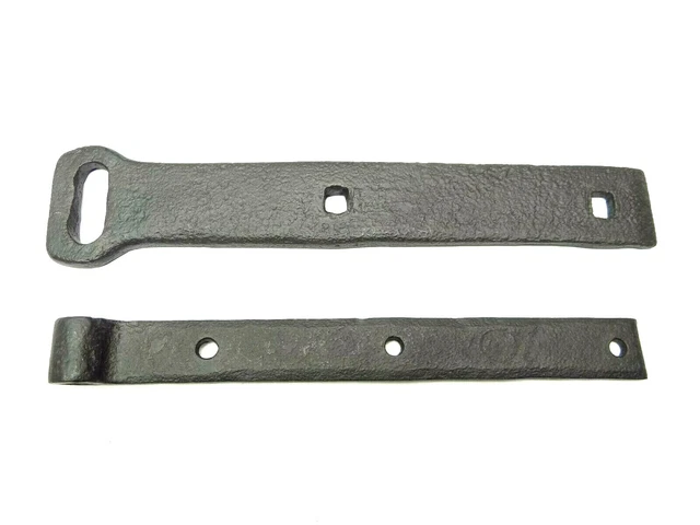 Antique Black Cast Iron Farm Barn Door Hinges Latch Parts Architectural Hardware
