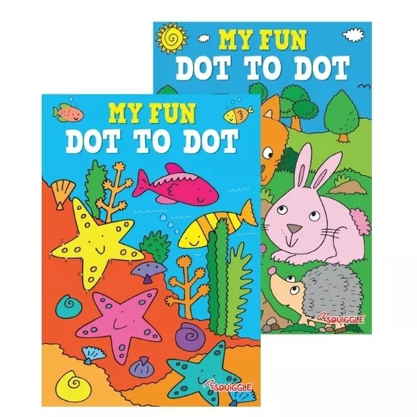 A4 Kids Children Dot to Dot Books Fun Activity Puzzle Colouring Books Learning