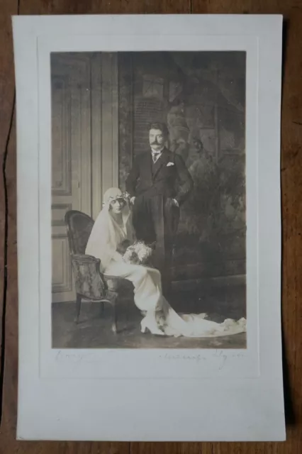 Photo Ancienne-Vers 1900-Studio Douys,Paris-Couple De Maries