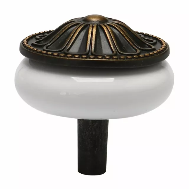 Céramique Bouton Vintage Rond Tiroir Poignée Garde-robe Cabinet Accessoire 33mm