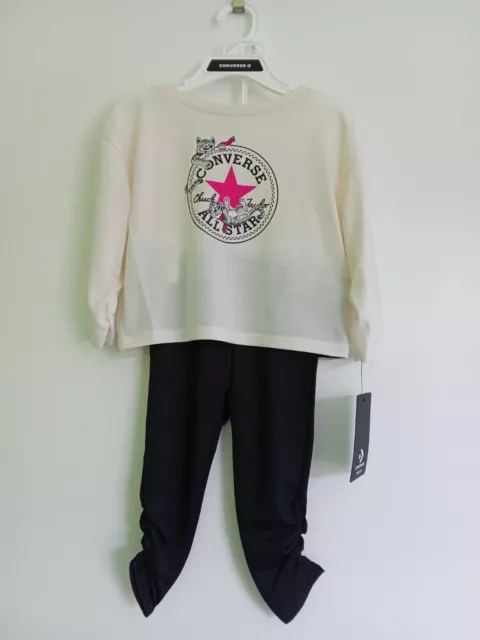 Converse Girls 18 Months Kids All Star Top & Leggings Baby Set RRP £30 Gift UK