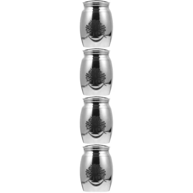 4 pcs Metall Haustier Urne Menschlichen Asche Fläschchen Pet Beerdigung Sarg