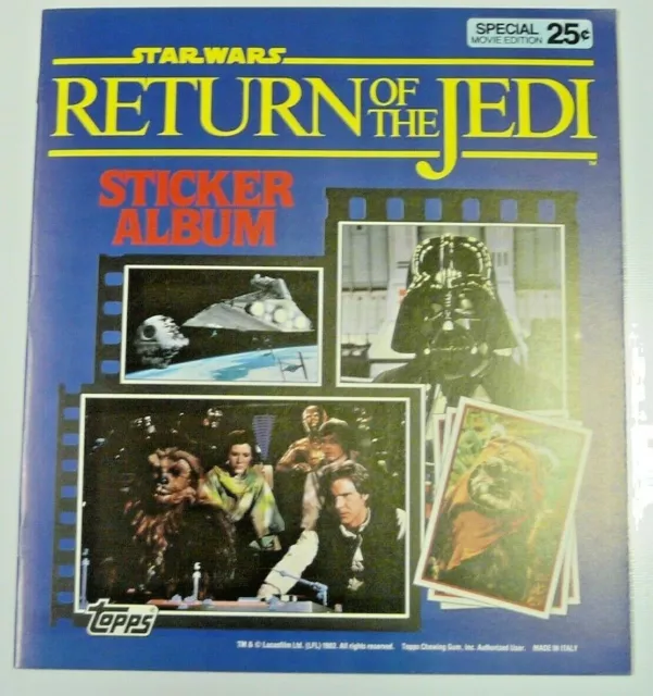 Topps Star Wars New Return Of The Jedi Sticker Album Empty Great Condition 1983