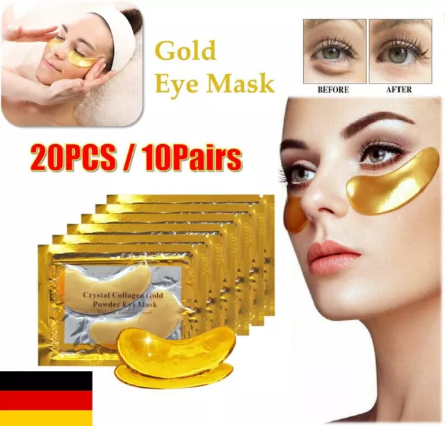 20x Augenpads Augen Pads Collagen Augenpad Anti Falten Pads Falten 24 k Gold