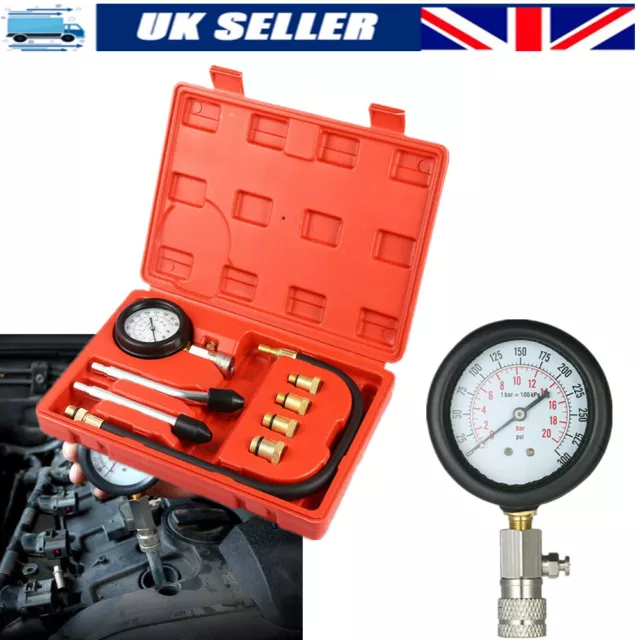 Car Petrol Engine Cylinder Tester Pressure Compression Gauge Test Kit Automotive