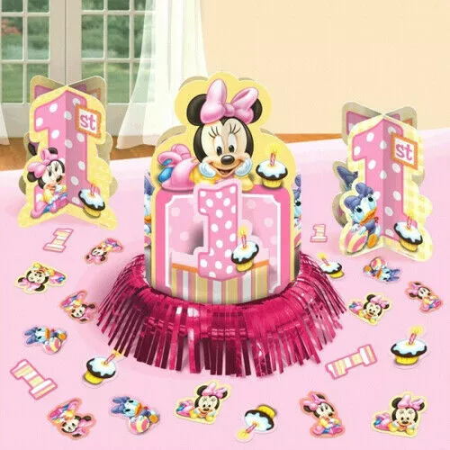 Minnie Mouse 1st Birthday Party Supplies Table Decorating Kit (23 Pieces)