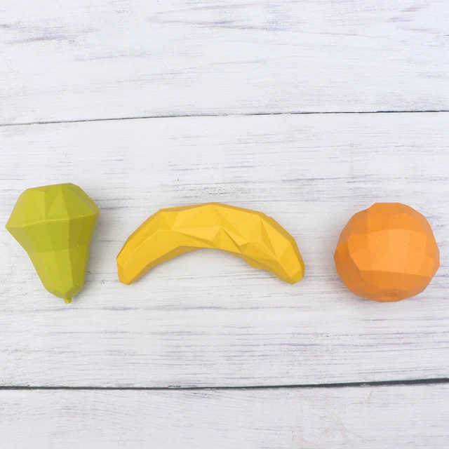 3 piezas Frutas Alimentador para mascotas Cachorros Juguete para masticar Interactivo para mascotas Sabor fruta