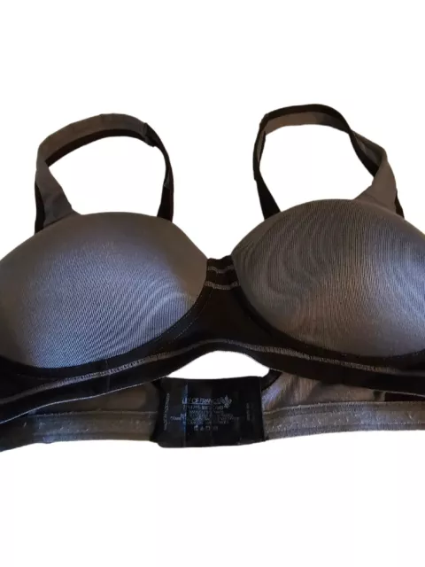 Lily Of France Keep Her Cool Wirefree Sports Bra 2151715 Grey Black 34C